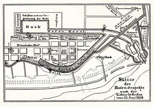 Hafenplan vom 25. Juni 1856